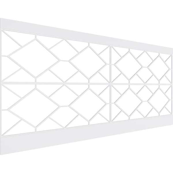 Ekena Millwork 44"H x 94 1/2"W Hudson PVC Wainscot Paneling Kit WPK44X94HSN - main